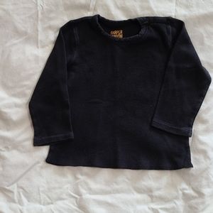 Harper Canyon long-sleeve black tee, 24 mos